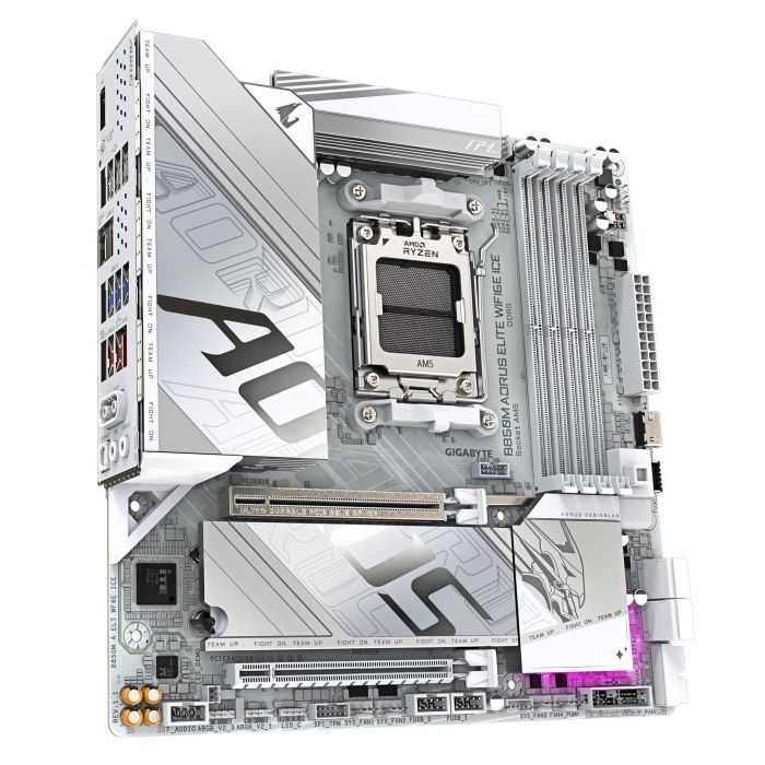 Материнська плата GIGABYTE B850M AORUS ELITE WF6E ICE sAM5 B850 4xDDR5 M.2 Wi-Fi BT mATX