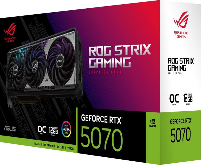Видеокарта ASUS GeForce RTX 5070 12GB GDDR7 OC ROG-STRIX-RTX5070-O12G-GAMING