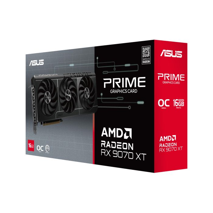 ASUS Graphic Card Radeon RX 9070 XT 16GB GDDR6 OC PRIME-RX9070XT-O16G