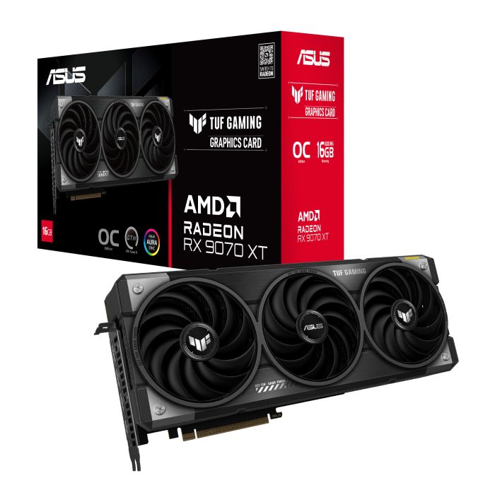 ASUS Graphic Card Radeon RX 9070 XT 16GB GDDR6 OC TUF-RX9070XT-O16G-GAMING