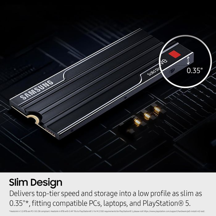 SSD Samsung  M.2 1TB PCIe 5.0 9100PRO + Heatsink