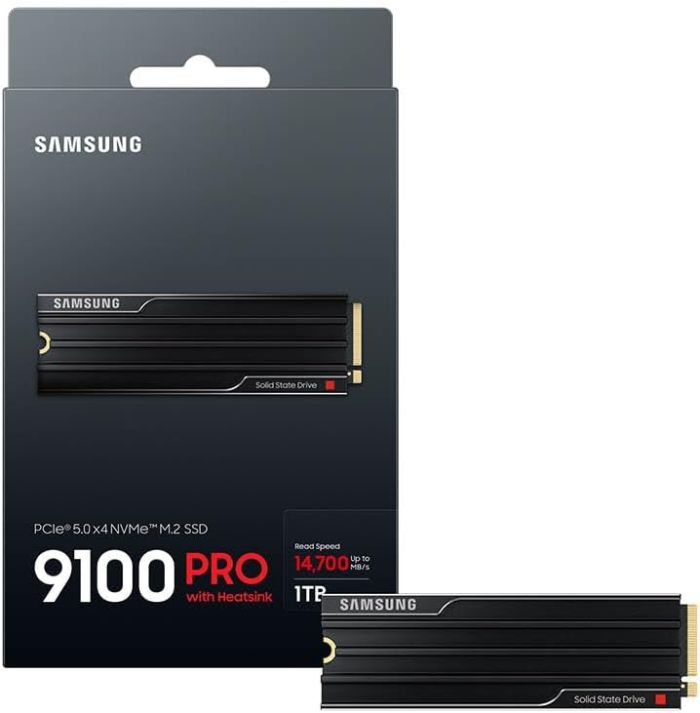 SSD Samsung  M.2 1TB PCIe 5.0 9100PRO + Heatsink