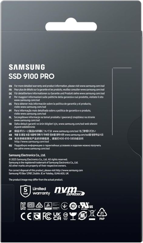 Накопичувач SSD Samsung M.2 4TB PCIe 5.0 9100PRO