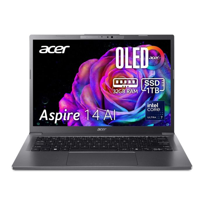 Ноутбук Acer Aspire 14 A14-52M 14" WUXGA OLED, Intel U7-258V, 32GB, F1TB, UMA, Win11, сірий