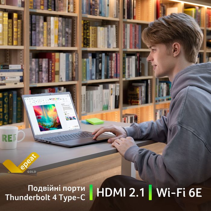 Ноутбук Acer Aspire 14 A14-52M 14" WUXGA OLED, Intel U7-258V, 32GB, F1TB, UMA, Win11, сірий