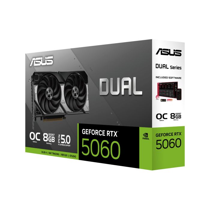 ASUS Graphic Card GeForce RTX 5060 8GB GDDR7 OC DUAL-RTX5060-O8G
