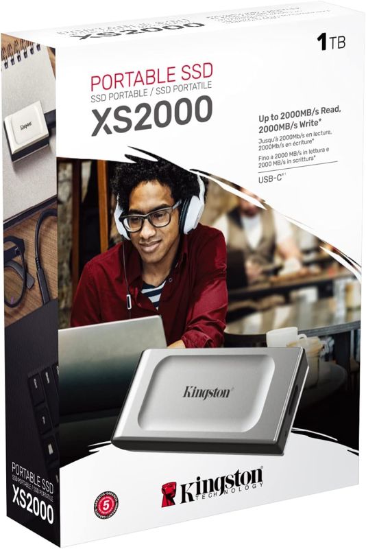 Портативний SSD Kingston 1TB USB 3.2 Gen 2x2 Type-C XS2000 R2000/W2000MB/s