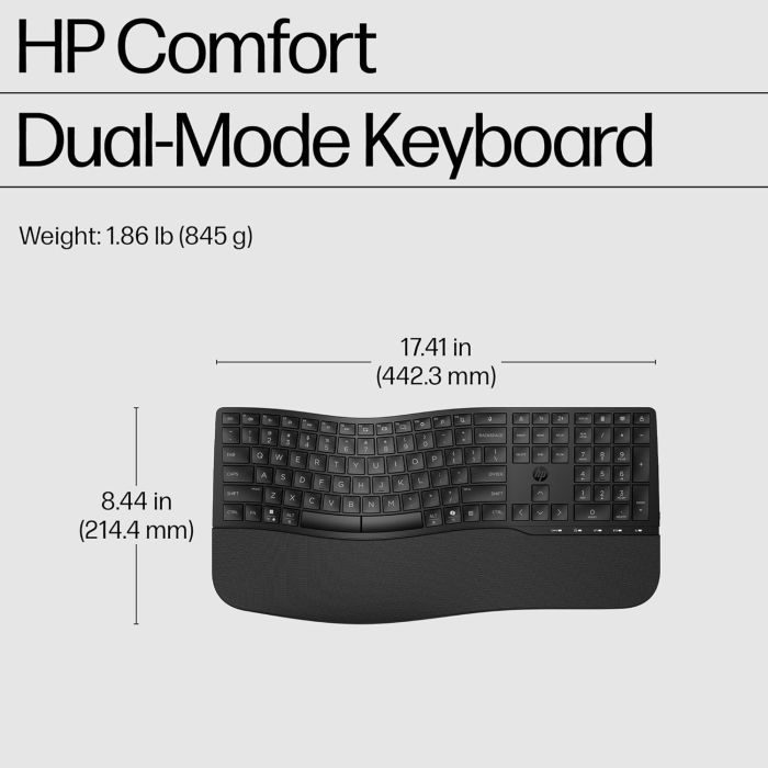 HP Keyboard membrane 680 Comfort Dual-Mode 111key, BT, EN/UK, black