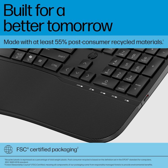 HP Keyboard membrane 680 Comfort Dual-Mode 111key, BT, EN/UK, black