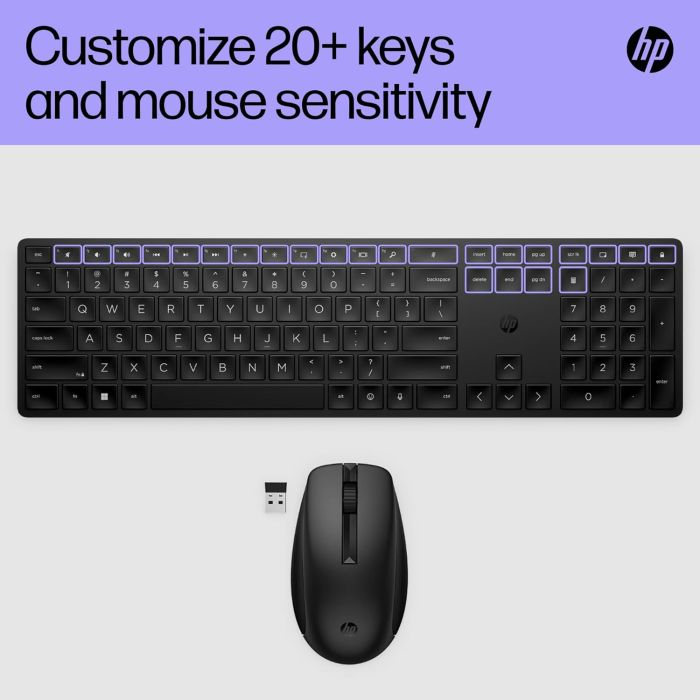 HP Combo keyboard and mouse НР 650, WL, EN/UK, black
