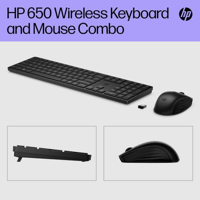 HP Combo keyboard and mouse НР 650, WL, EN/UK, black