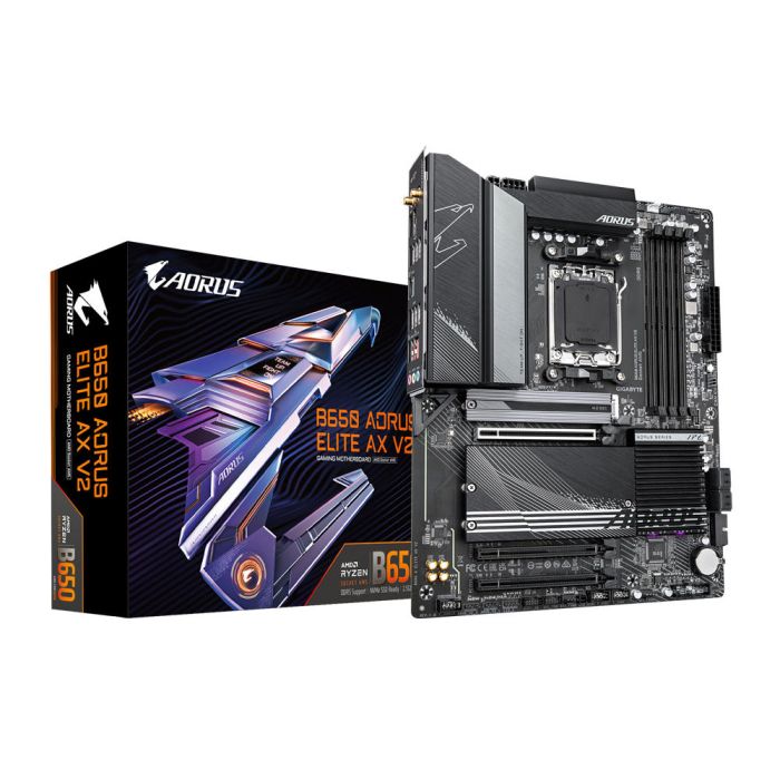 GIGABYTE Motherboard B650 A ELITE AX V2 sAM5 B650 4xDDR5 M.2 Wi-Fi BT HDMI DP ATX
