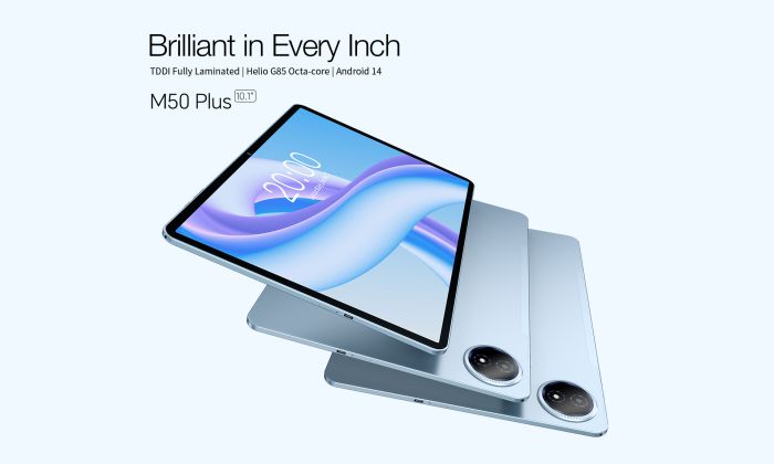 Планшет Teclast M50 Plus 10.1" 6ГБ, 128ГБ, LTE, 7000мА•ч, Android, голубой