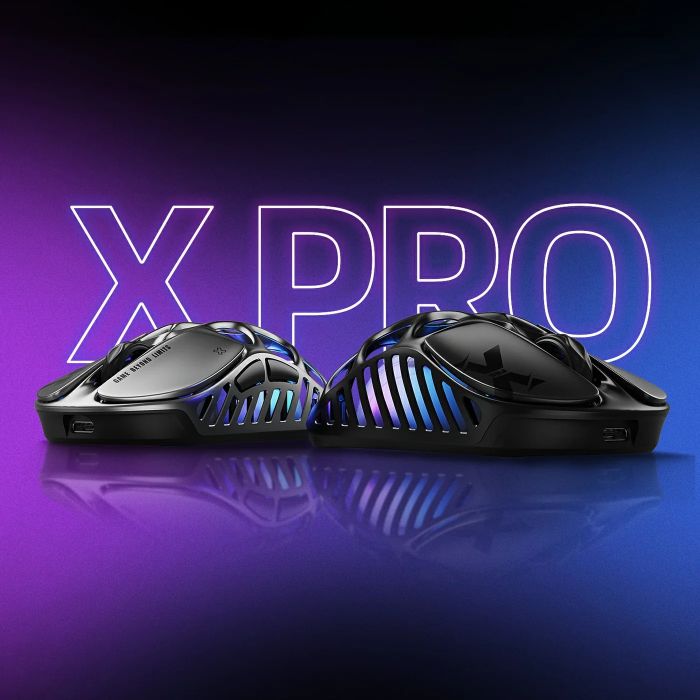 Мышь GravaStar Mercury X Pro, 8K, BT/WL/USB-A, RGB, чорний
