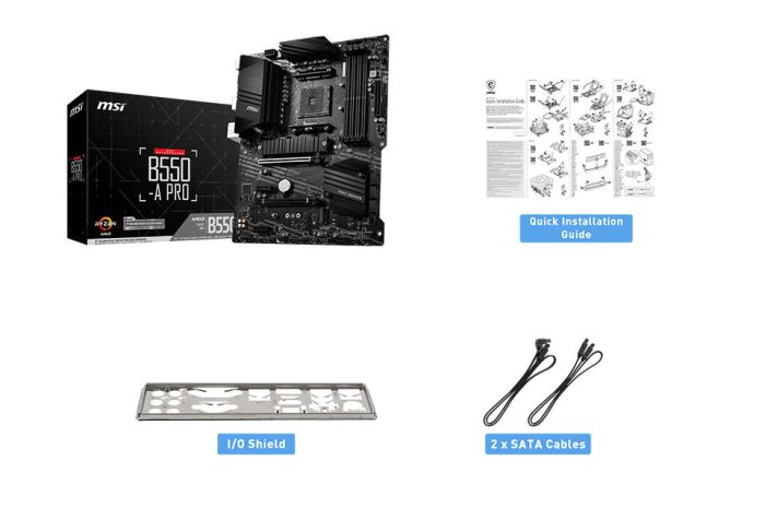 MSI Motherboard B550-A PRO sAM4 B550 4xDDR4 HDMI DP ATX