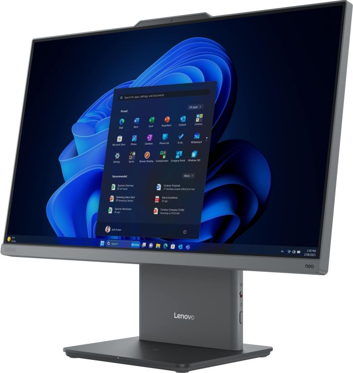 Lenovo AiO ThinkCentre neo 50a 24-G5 23.8" FHD IPS AG, Intel i3-1315U, 8GB, F256GB, UMA, WiFi, kb+m, NoOS, grey