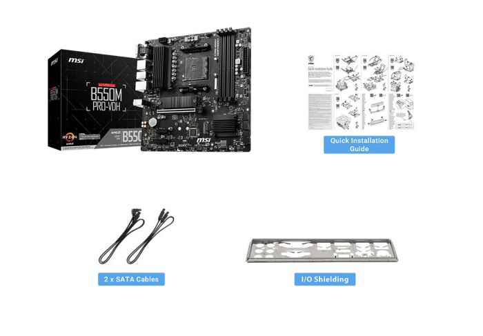 MSI Motherboard B550M PRO-VDH sAM4 B550 4xDDR4 M.2 HDMI DP D-Sub mATX