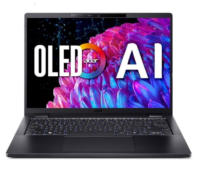 Ноутбук Acer TravelMate TMP614-73 14" 2.8K OLED, Intel U7-155H, 32GB, F1TB, UMA, Win11P, черный