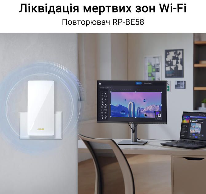 ASUS WiFi Range Extender RP-BE58 AX3000 1xGE LAN, MESH