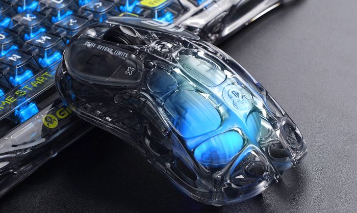 Мышь GravaStar Mercury M2, BT/WL/USB-A, RGB, черный