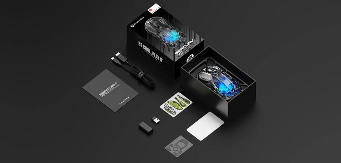 Мышь GravaStar Mercury M2, BT/WL/USB-A, RGB, черный