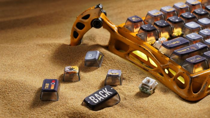 Клавиатура механическая GravaStar Mercury K1 Pro 80keys, GravaStar x Kailh Speedy Mint, BT/WL/USB, жовтий