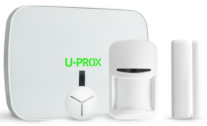 Security alarm kit U-Prox MPX G KF kit White, U-Prox MPX G, U-Prox PIR, U-Prox WDC, U-Prox Keyfob, wireless, white