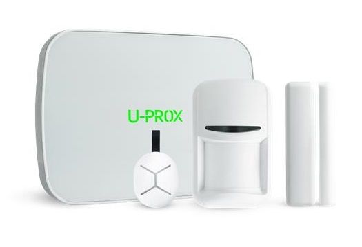Комплект охранной сигнализации U-Prox MPX LE KF kit White, U-Prox MPX LE, U-Prox PIR, U-Prox WDC, U-Prox Keyfob B4, беспроводной, белый