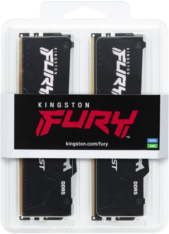 Память ПК Kingston DDR5 64GB KIT (32GBx2) 6000 FURY Beast RGB