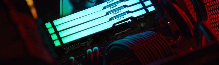 Память ПК Kingston DDR5 64GB KIT (32GBx2) 6000 FURY Beast RGB
