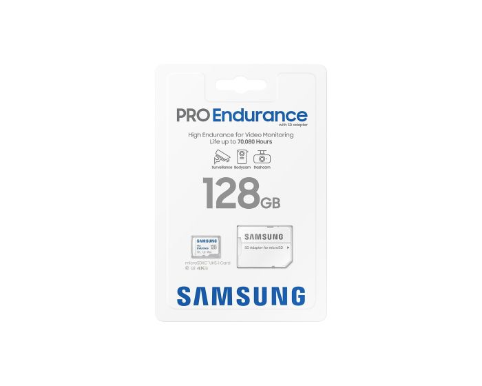 Карта памяти Samsung microSD 128GB C10 UHS-I R180MB/s PRO Endurance + SD