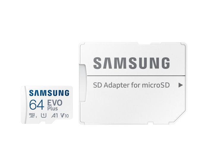 Карта пам'яті Samsung microSD    64GB C10 UHS-I R130MB/s Evo Plus + SD