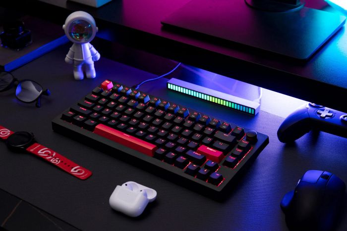 Клавиатура механическая Lemokey X4 84Key, Keychron Red, USB-A, QMK/VIA, Hot-Swap, EN/UKR, RGB, чорний
