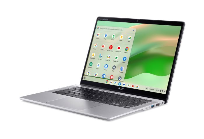 Acer Notebook Chromebook Spin CP314-2HN 14" WUXGA IPS Touch, Intel i3-N305, 8GB, F256GB, UMA, ChromeOS, silver