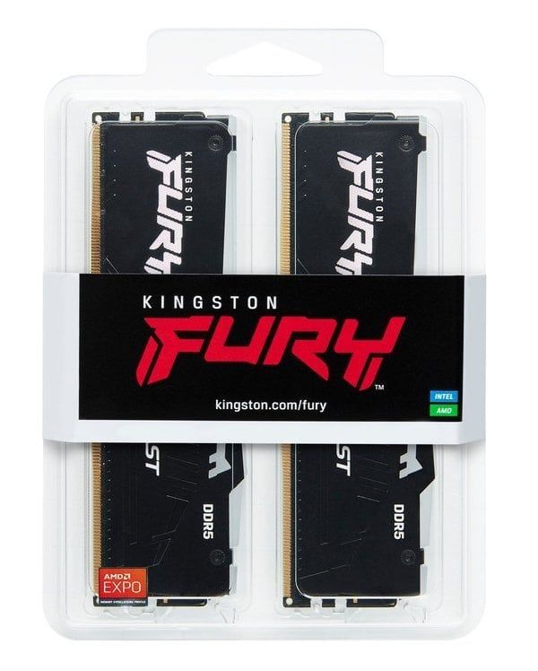 Memory Kingston DDR5 64GB KIT (32GBx2) 5200 FURY Beast RGB