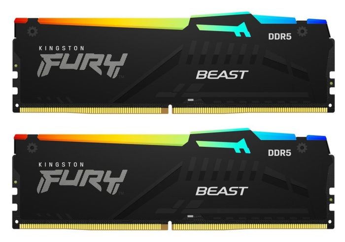 Memory Kingston DDR5 64GB KIT (32GBx2) 5200 FURY Beast RGB