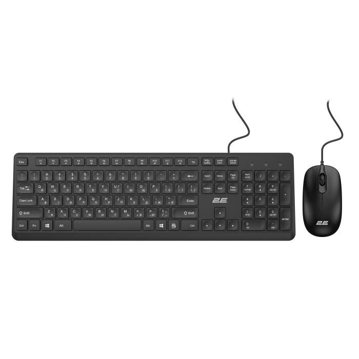 Комплект клавиатура и мышь 2E MK405 USB-A, EN/UK/RU, чёрный