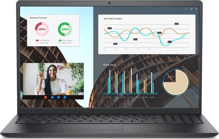 Dell Notebook Vostro 3530 15.6" FHD AG, Intel i7-1355U, 16GB, F512GB, UMA, Lin, black