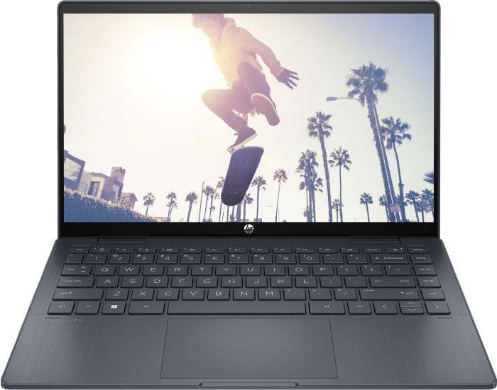HP Notebook Pavilion x360 14-ek2006ua 14" FHD IPS Touch, Intel 3-100U, 8GB, F512GB, UMA, DOS, blue