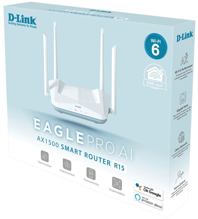 WiFi Router  X1500 3xGE LAN, 1xGE WAN D-Link R15