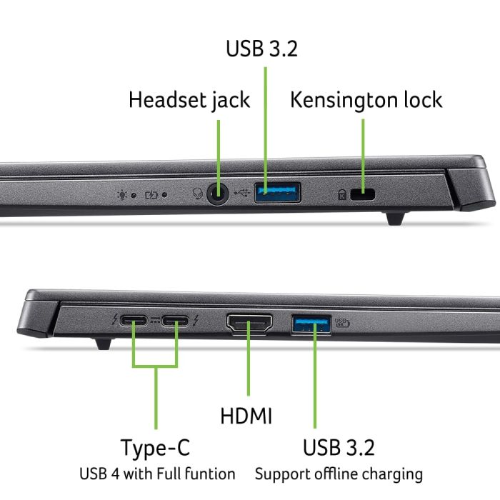 Ноутбук Acer Aspire 14 A14-52MT 14" WUXGA IPS Touch, Intel U7-258V, 32GB, F1TB, UMA, Win11, сірий