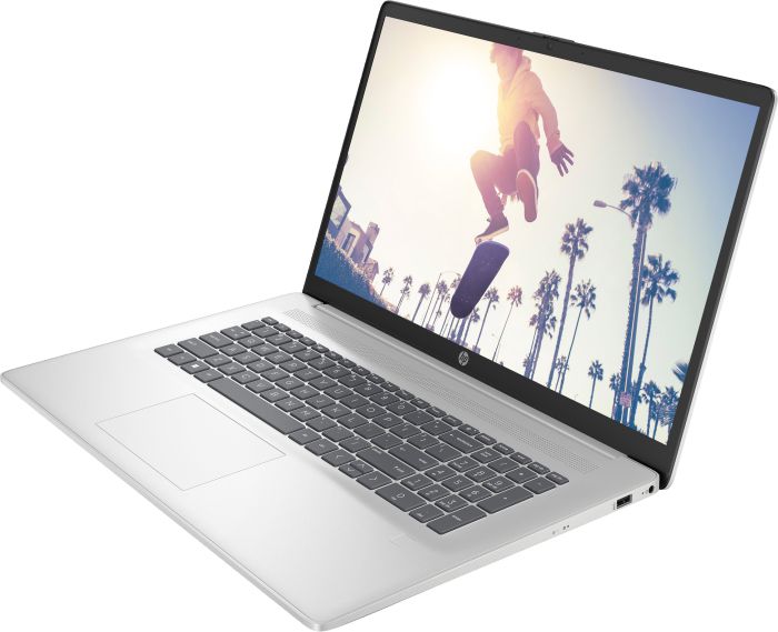 Ноутбук HP 17-cn3038ua 17.3" FHD IPS AG, Intel i5-1334U, 16GB, F512GB, UMA, DOS, серебристый