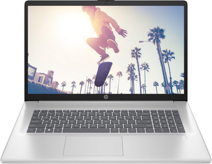 Ноутбук HP 17-cn3038ua 17.3" FHD IPS AG, Intel i5-1334U, 16GB, F512GB, UMA, DOS, серебристый
