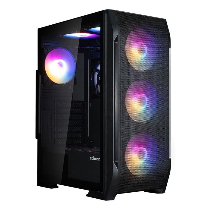 Корпус Zalman N7 PLUS V2 без БП, 1xUSB3.0, 2xUSB2.0, 6x120мм RGB Rainbow,  1x120мм, VGA 340мм, LCS ready, TG Side Panel, ATX, чёрный