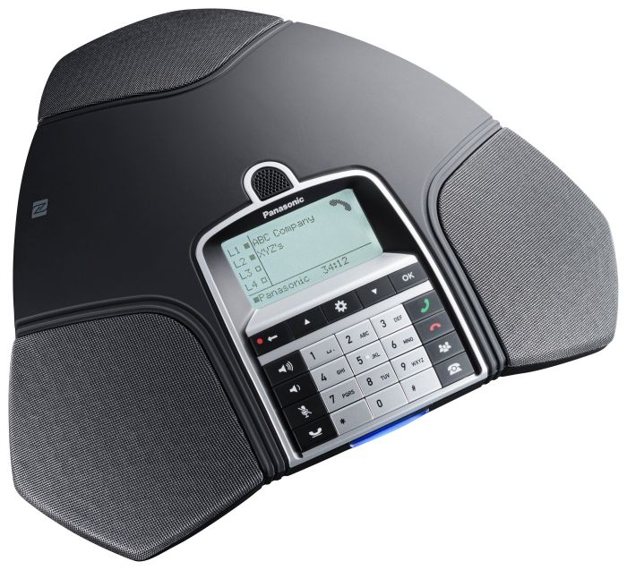 Конференц телефон IP   1xFE LAN, 1xUSB Mini-B, 3xRJ11, BT, NFC, SIP, PoE, монохромный дисплей Panasonic KX-HDV800RU