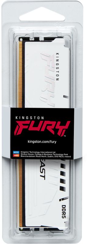 Пам'ять ПК Kingston DDR5 16GB 5200 FURY Beast EXPO Білий