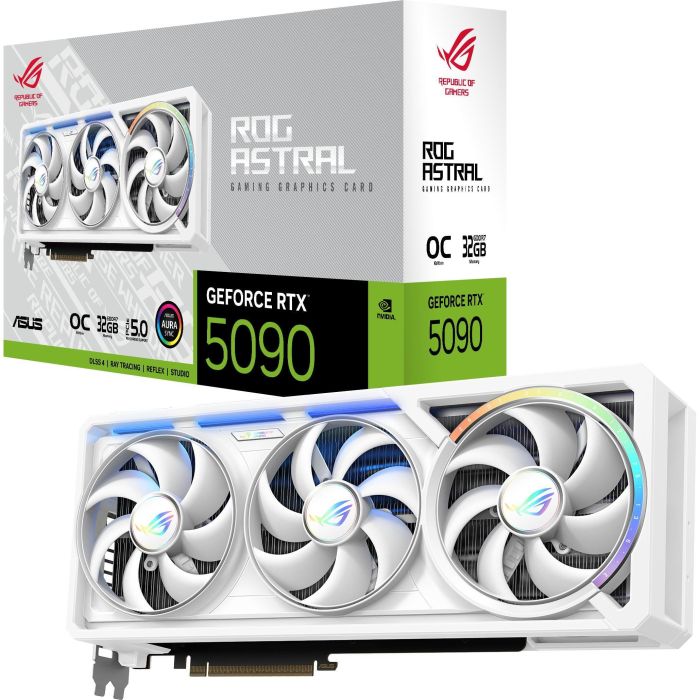 Відеокарта ASUS GeForce RTX 5090 32GB GDDR7 OC ROG-ASTRAL-RTX5090-O32G-WHITE білий