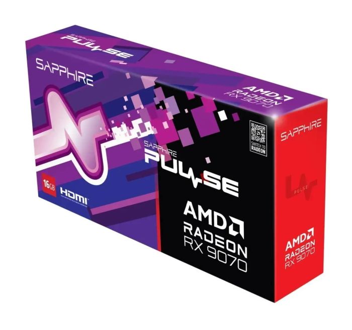 SAPPHIRE Graphic Card Radeon RX 9070 16GB GDDR6 PULSE GAMING OC