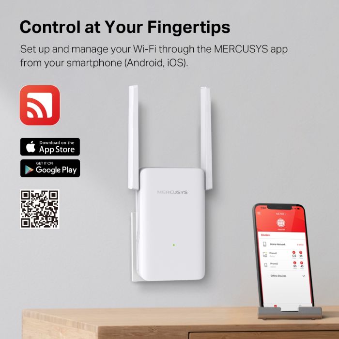 Розширювач покриття WiFi MERCUSYS  AX1800, 1хGE LAN Mercusys ME70X