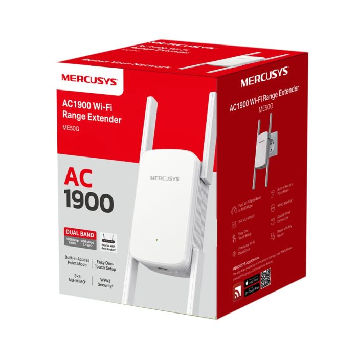 Повторитель Wi-Fi сигнала MERCUSYS  AC1900 1хGE LAN ext. ant x4 Mercusys ME50G